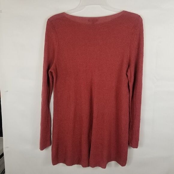 Dark Mauve Pink 100% Organic Linen Tunic. Sz L. - Picture 8 of 11